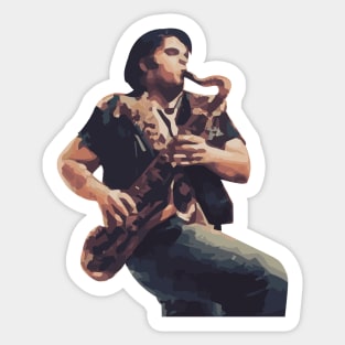 Eddie Playing the Saxophone RHPS Rock N Roll Sticker